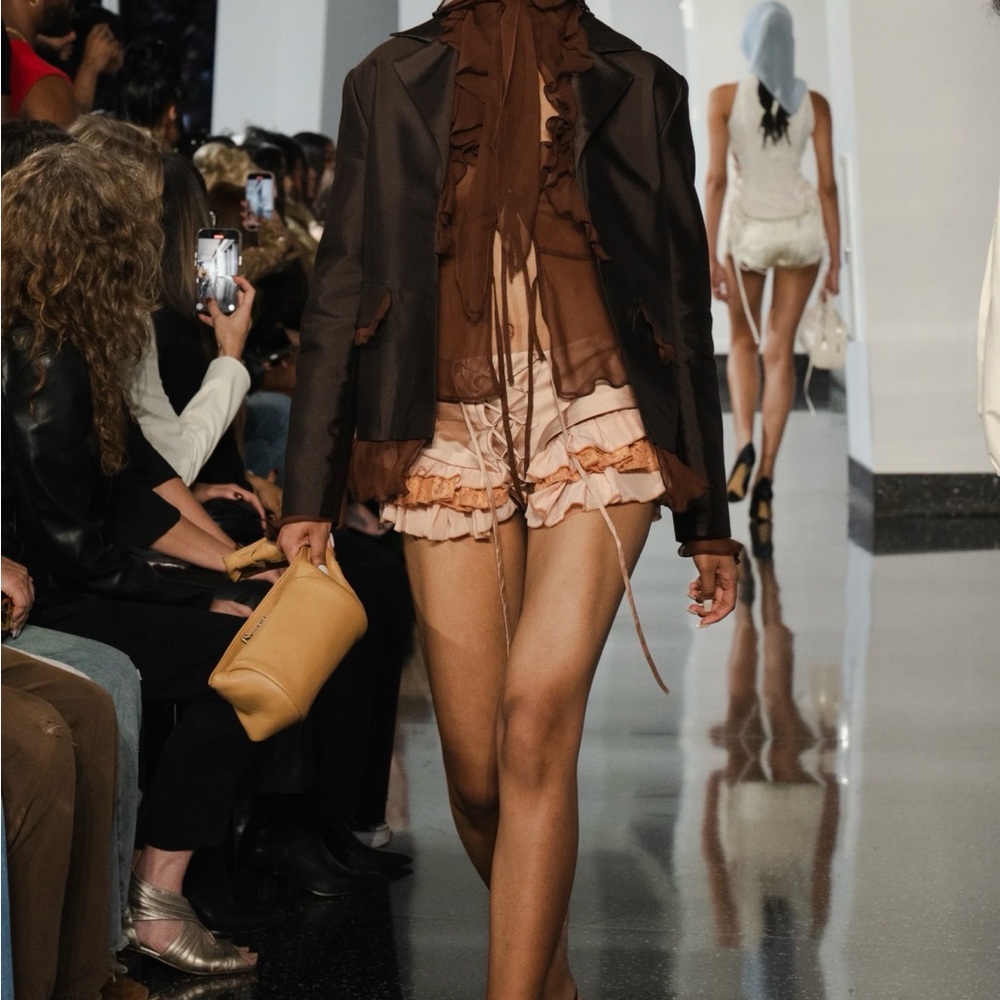 Arianna Ruffle Short in Apricot Runs like a small please size down.